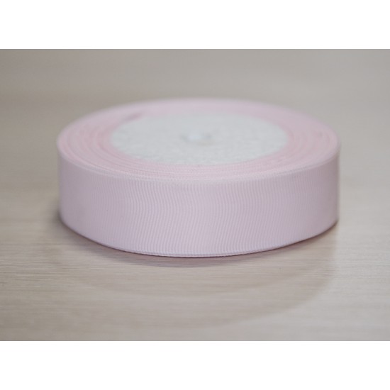 Лента репсовая однотонная 2,5 см цв. бледно-розовый, цена за 3 м